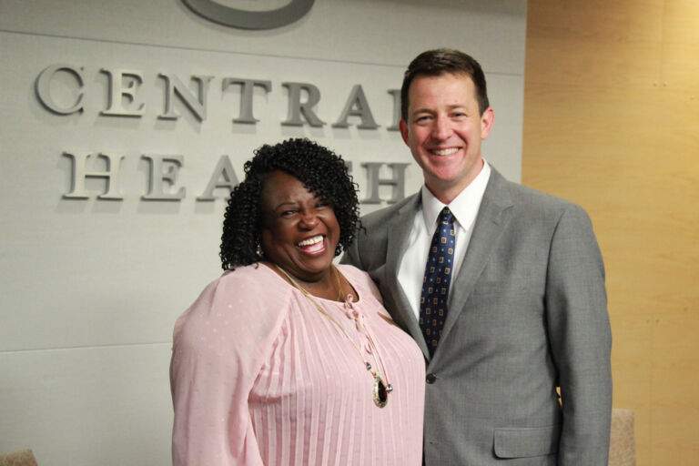 New President & CEO Mike Geeslin and CUC Board Member Barbara Shirley